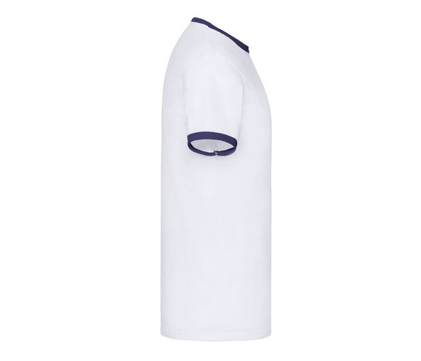 FRUIT OF THE LOOM SC245 - T-Shirt mit Rippenbündchen mit Farbkontrasten