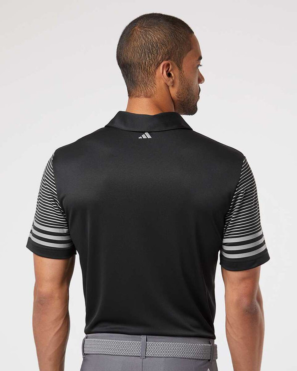 Adidas A490 - Striped Sleeve Polo