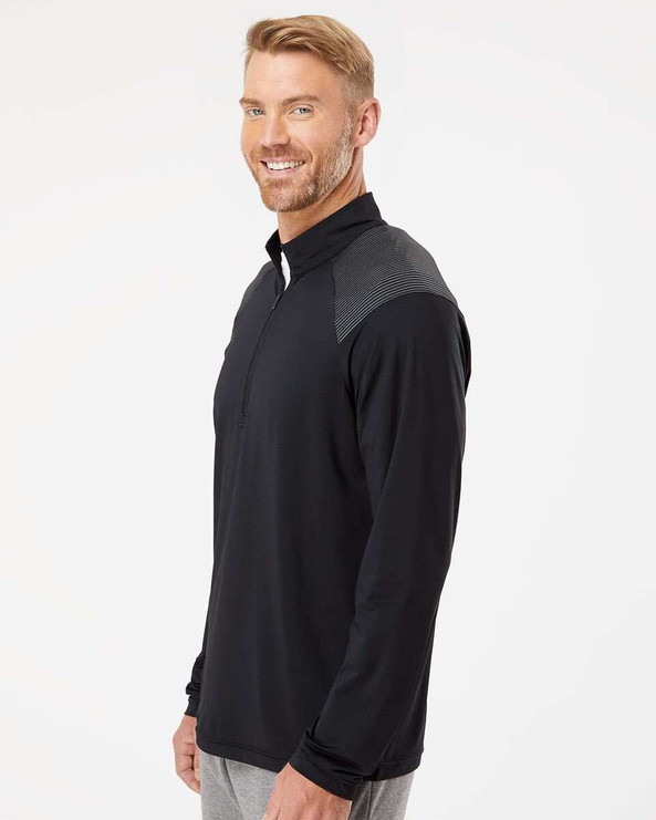 Adidas A520 - Shoulder Stripe Quarter-Zip Pullover