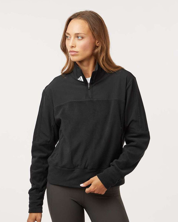 Adidas A601 - Jersey de mujer con cremallera y forro polar