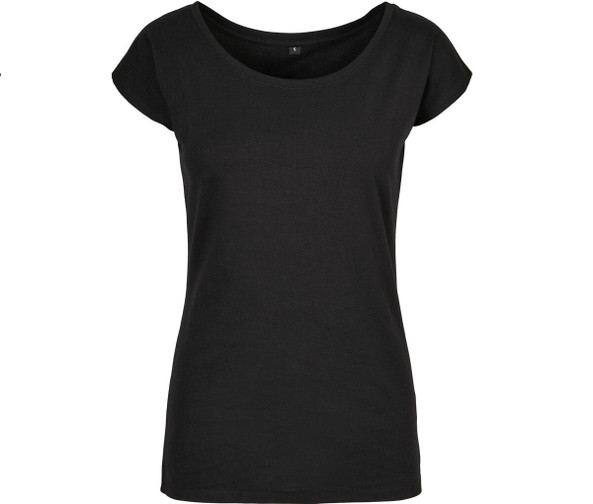 BUILD YOUR BRAND BYB013 - LADIES WIDE NECK TEE