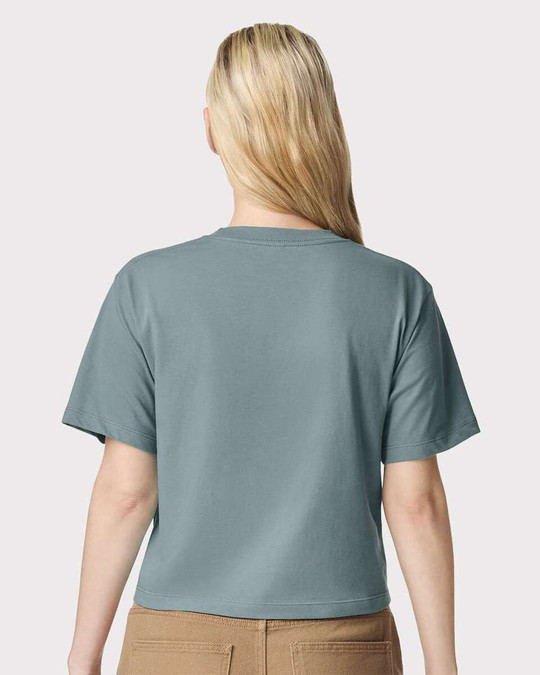 American Apparel 102 - Camiseta Boxy de punto fino para mujer