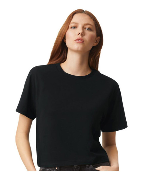 American Apparel 102 - Camiseta Boxy de punto fino para mujer