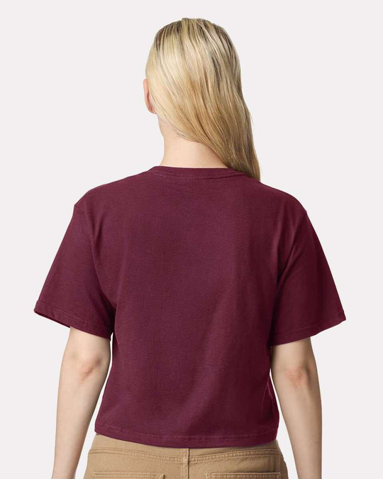 American Apparel 102 - Camiseta Boxy de punto fino para mujer