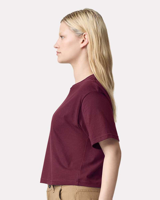 American Apparel 102 - Camiseta Boxy de punto fino para mujer