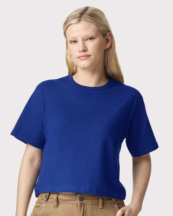 American Apparel 102 - Camiseta Boxy de punto fino para mujer