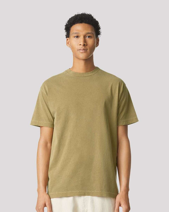 American Apparel 1301GD - Camiseta de algodón de alto gramaje teñida en prenda