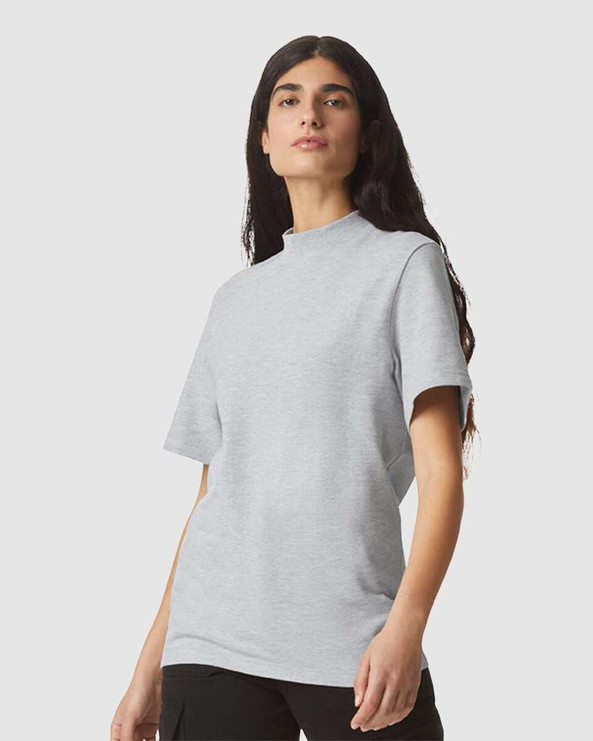 American Apparel 1PQ - Pique Mockneck Tee