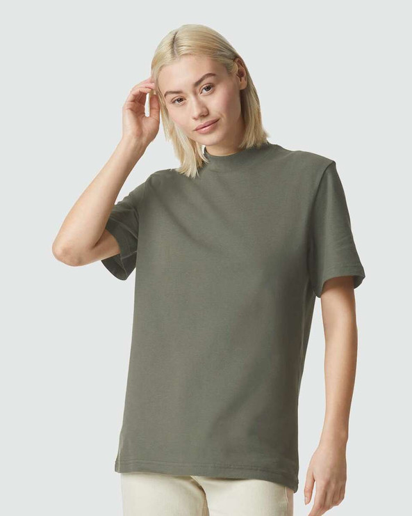 American Apparel 1PQ - Pique Mockneck Tee