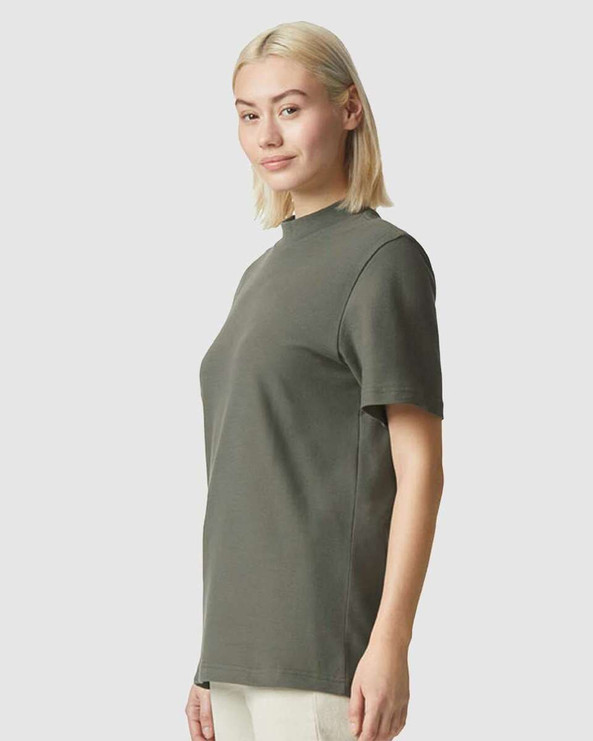 American Apparel 1PQ - Pique Mockneck Tee
