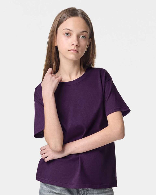 American Apparel 2001Y - Camiseta juvenil de punto fino