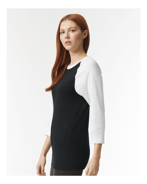 American Apparel 2003CVC - CVC Three-Quarter Sleeve Tee