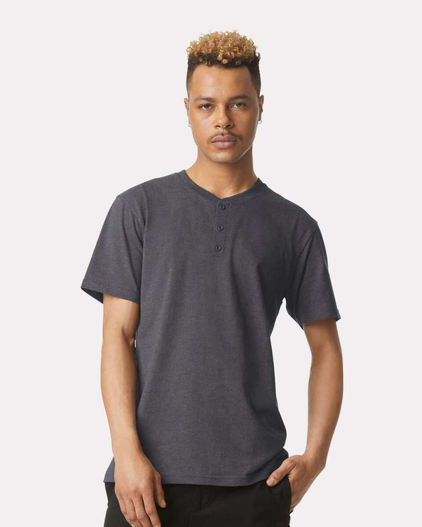 American Apparel 2004CVC - CVC Henley Tee