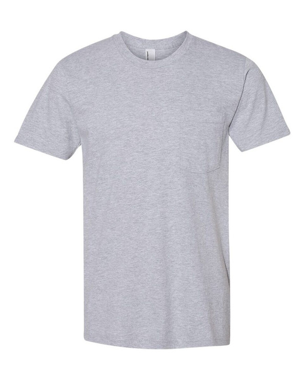 American Apparel 2406W - Camiseta de bolsillo de punto fino