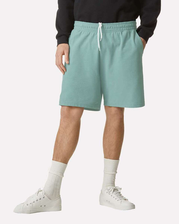 American Apparel 2PQ - Pantalones cortos de gimnasia unisex de piqué
