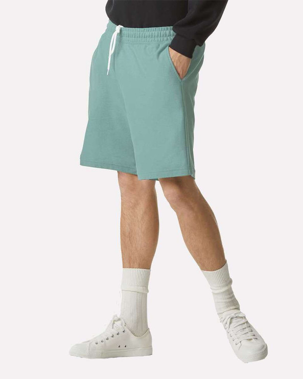 American Apparel 2PQ - Pantalones cortos de gimnasia unisex de piqué