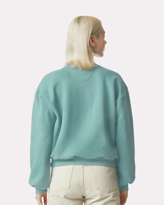 American Apparel RF494 - Sudadera ReFlex de cuello redondo y forro polar para mujer