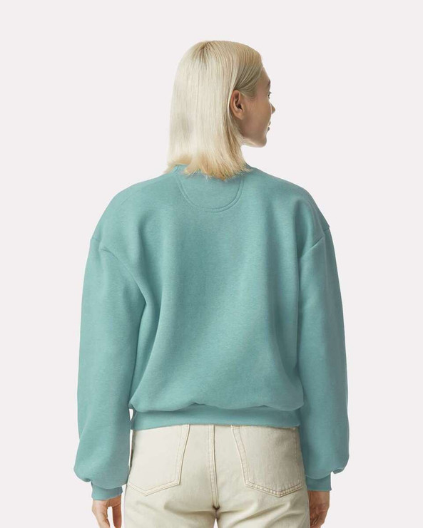 American Apparel RF494 - Sudadera ReFlex de cuello redondo y forro polar para mujer