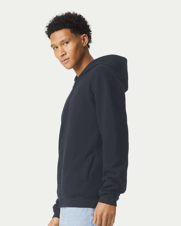 American Apparel RF497 - Sudadera con capucha y cremallera ReFlex Fleece