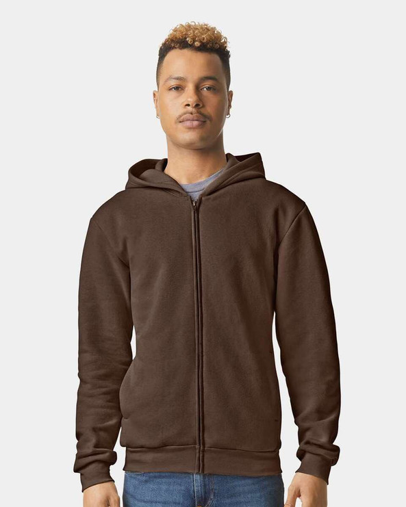 American Apparel RF497 - Sudadera con capucha y cremallera ReFlex Fleece