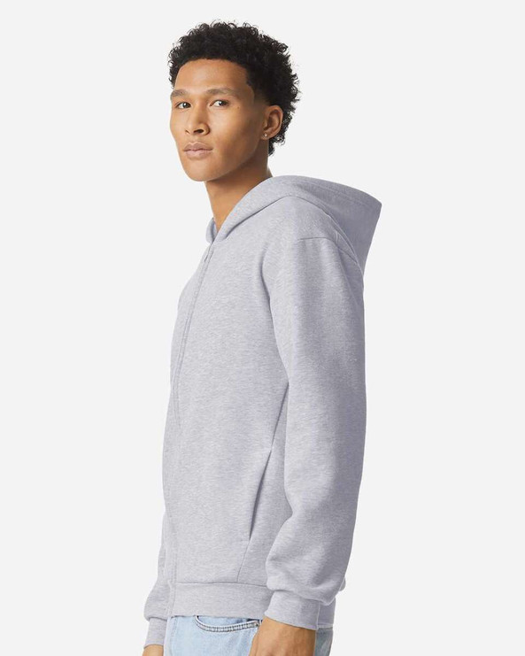 American Apparel RF497 - Sudadera con capucha y cremallera ReFlex Fleece