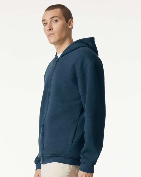 American Apparel RF497 - Sudadera con capucha y cremallera ReFlex Fleece