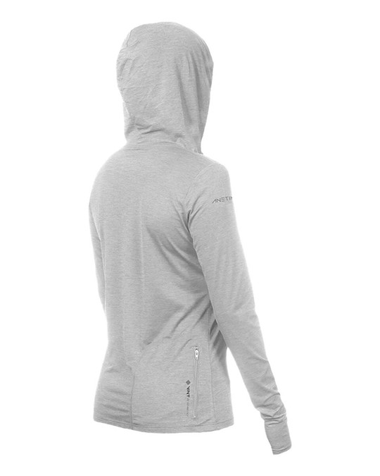 ANETIK WSBRZH0 - Camiseta de manga larga con capucha Breeze Tech, mujer