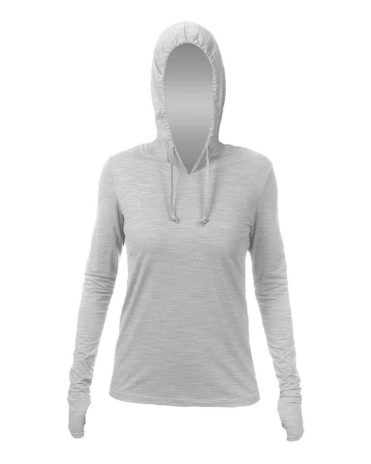 ANETIK WSBRZH0 - Camiseta de manga larga con capucha Breeze Tech, mujer