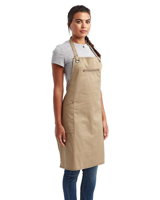 Artisan Collection by Reprime RP121 - Barley Recycled Bib Apron with Pocket