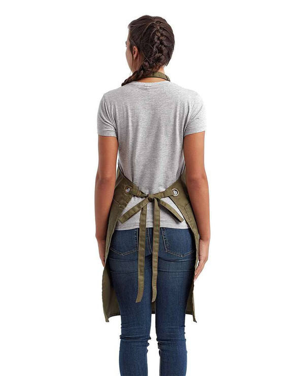 Artisan Collection by Reprime RP121 - Delantal con peto reciclado de cebada con bolsillo