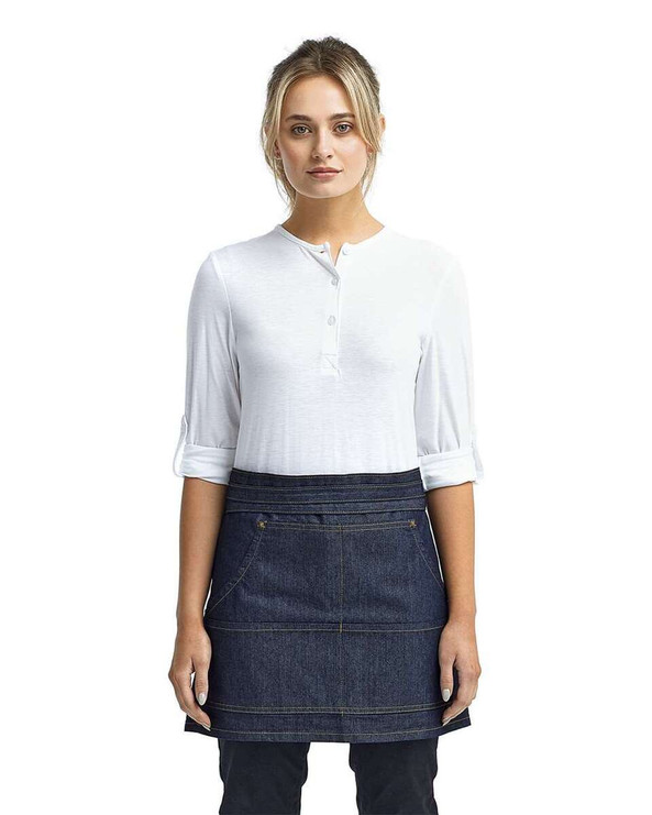 Artisan Collection by Reprime RP125 - Four-Pocket Jeans Stitch Denim Waist Apron