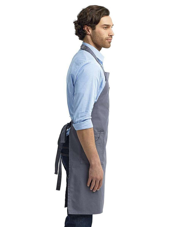 Artisan Collection by Reprime RP132 - Cotton Chino Bib Apron with Pocket