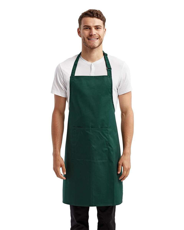 Artisan Collection by Reprime RP154 - Recycled Bib Apron with Pocket