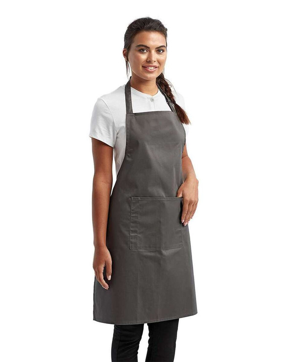 Artisan Collection by Reprime RP154 - Recycled Bib Apron with Pocket