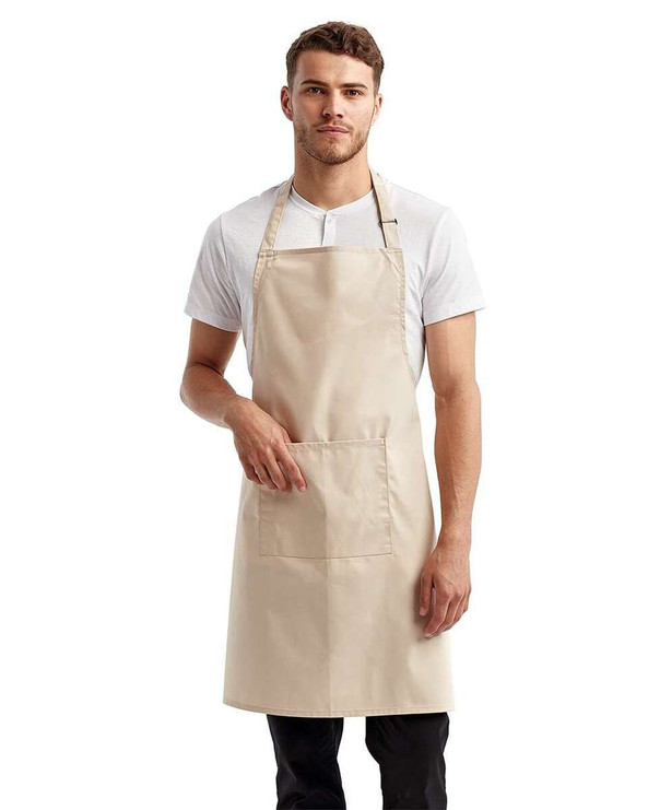 Artisan Collection by Reprime RP154 - Recycled Bib Apron with Pocket