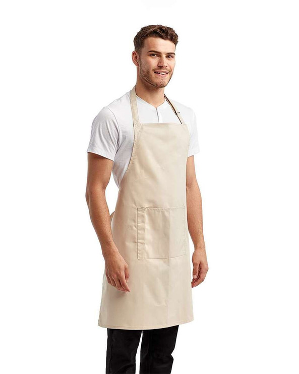 Artisan Collection by Reprime RP154 - Recycled Bib Apron with Pocket