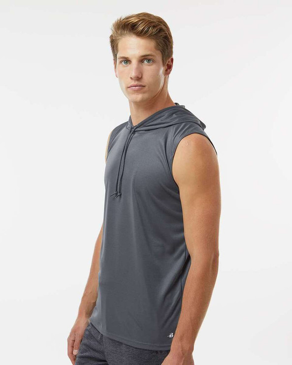Badger 4108 - Camiseta sin mangas con capucha B-Core