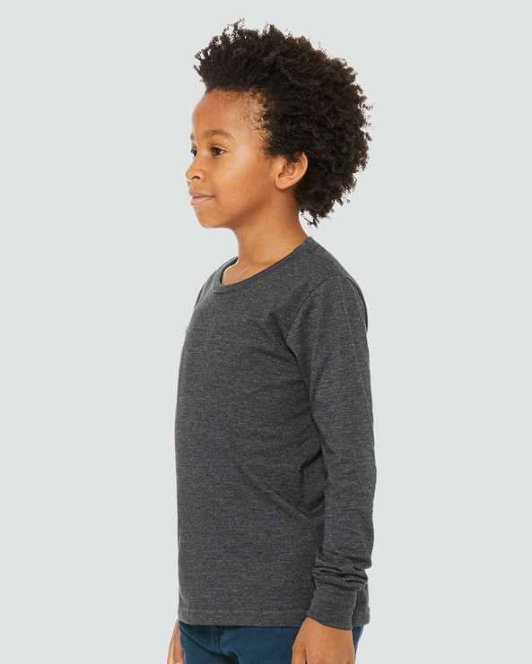 Bella+Canvas 3501YCVC - Youth Heather CVC Long Sleeve Tee