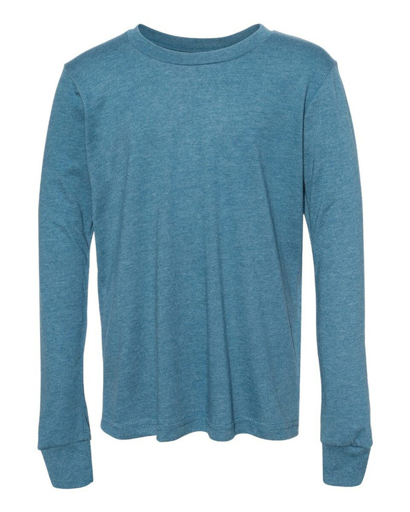 Bella+Canvas 3501YCVC - Youth Heather CVC Long Sleeve Tee