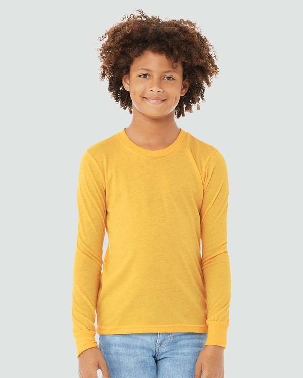 Bella+Canvas 3501YCVC - Camiseta de manga larga Youth Heather CVC