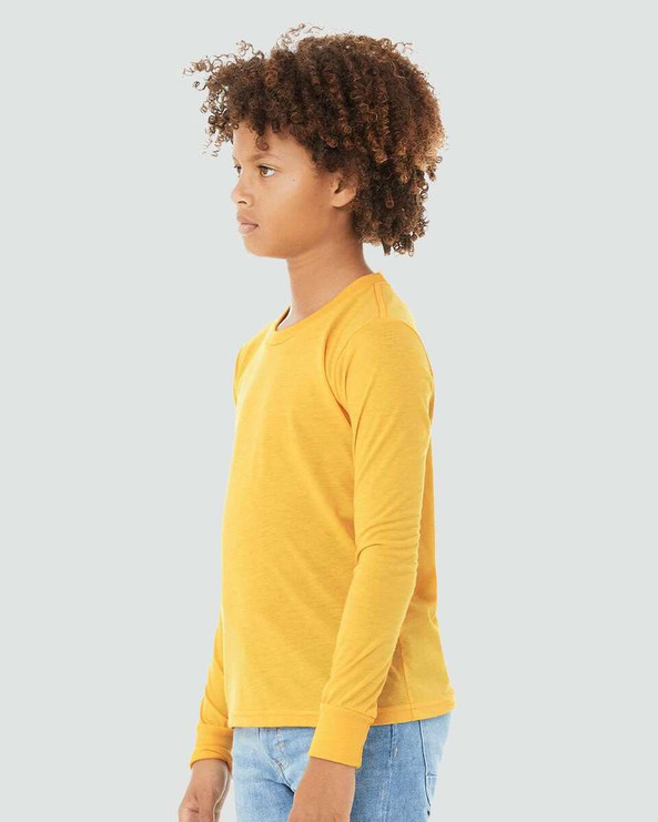 Bella+Canvas 3501YCVC - Camiseta de manga larga Youth Heather CVC