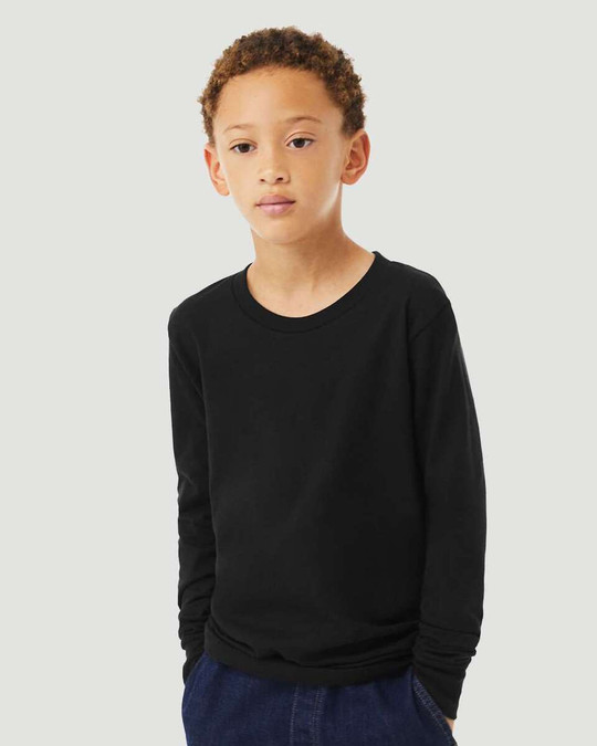 Bella+Canvas 3501YCVC - Youth Heather CVC Long Sleeve Tee