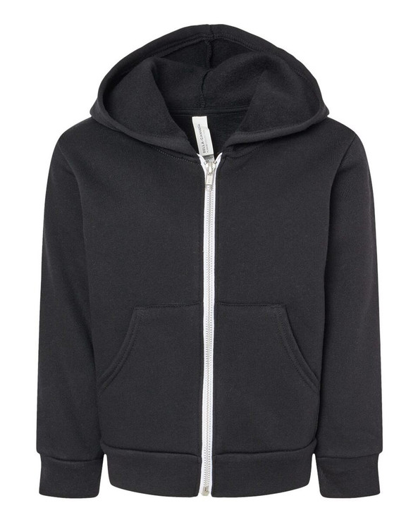 Bella+Canvas 3739T - Sudadera con capucha y cremallera Toddler Sponge Fleece