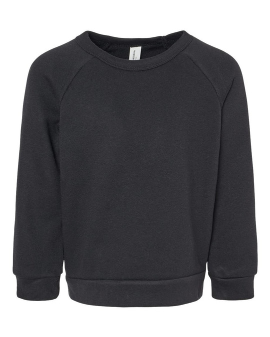 Bella+Canvas 3901T - Sudadera Raglan de vellón con esponja para niños pequeños