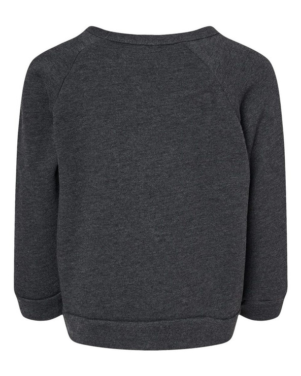 Bella+Canvas 3901T - Sudadera Raglan de vellón con esponja para niños pequeños