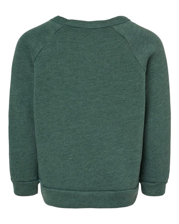 Bella+Canvas 3901T - Sudadera Raglan de vellón con esponja para niños pequeños