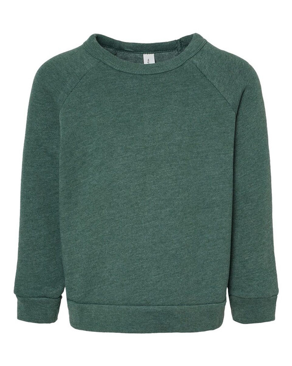 Bella+Canvas 3901T - Sudadera Raglan de vellón con esponja para niños pequeños
