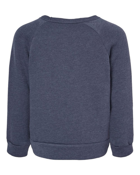 Bella+Canvas 3901T - Sudadera Raglan de vellón con esponja para niños pequeños