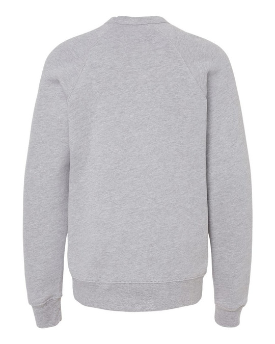 Bella+Canvas 3901Y - Sudadera juvenil de forro polar con cuello redondo