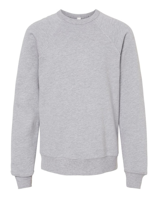 Bella+Canvas 3901Y - Sudadera juvenil de forro polar con cuello redondo